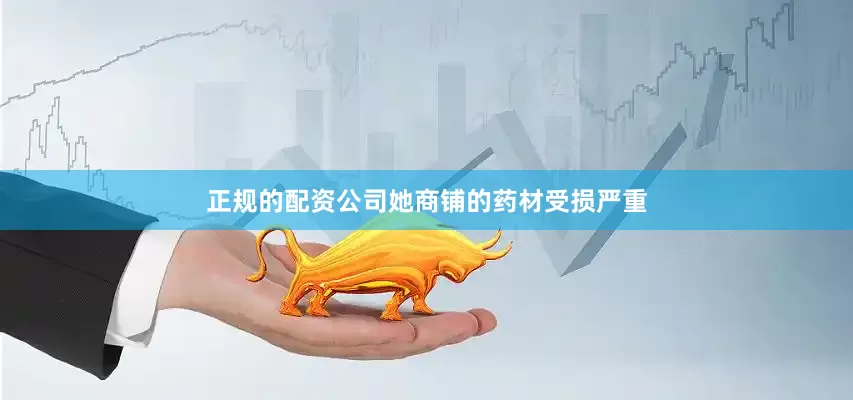 正规的配资公司她商铺的药材受损严重