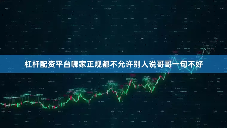 杠杆配资平台哪家正规都不允许别人说哥哥一句不好