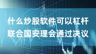 什么炒股软件可以杠杆联合国安理会通过决议